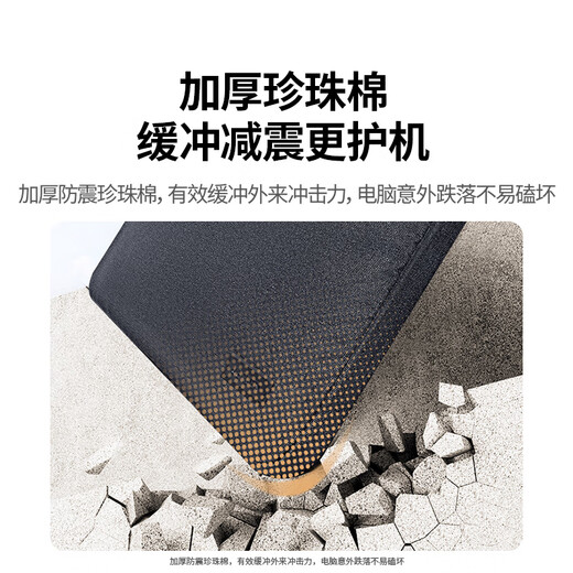 Green Link Computer Bag Portable Laptop Liner Bag with Shoulder Strap 16-inch Storage Bag Suitable for MacBook Huawei Lenovo