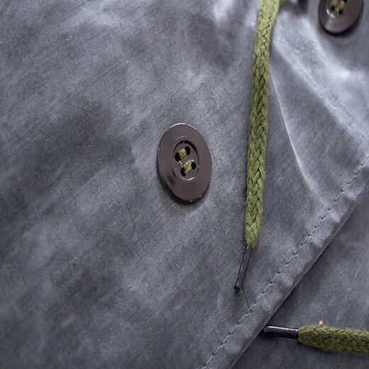 
87 outdoor rubber canvas vintage one-piece raincoat green flood control and rescue coal mine labor protection rain poncho thickened Q1SN6636 one-piece lengthened hooded length 1 meter 45 XL