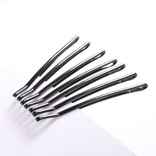 Qindu black curved hairpin thick one-word clip curved clip hairpin bangs clip side clip curved hairpin bag about 50 pieces curved clip 5.0 cm