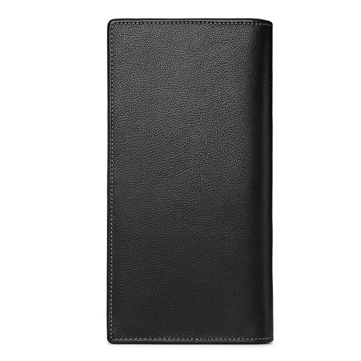 Coilenklaon en cuir authentique portefeuille masculin longue entreprise en cuir authentique portefeuille de tête masculine couche de vache porte-cadeau de vache cadeau d'anniversaire noir portefeu