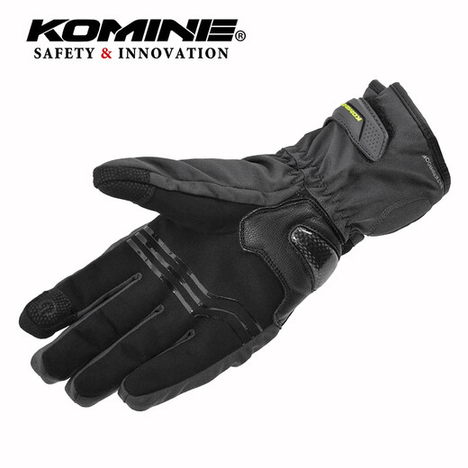 Komine Sicherheit/Innovation Motorrad mit samtiges Wasserdurchdringungshandschuhen mit langem Handgelenk für Männer und Frauen GK-846 Rock Limette L.
