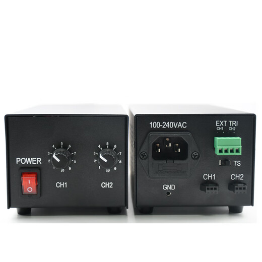 Yue Changsheng industrial camera LED light source brightness regulator 24V analog digital four-channel machine vision light source controller 2-channel analog controller APA-25W24V