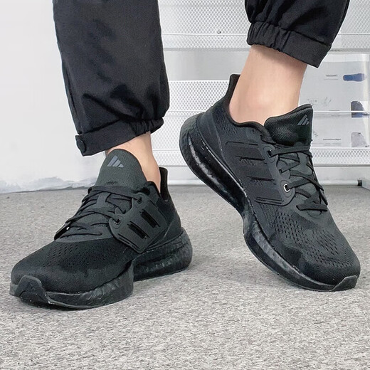 阿迪达斯 （adidas）男鞋 秋季新款运动鞋PureBoost网面透气轻便缓震跑步鞋舒适休闲鞋 IF4840/黑武士 BOOST中底 40