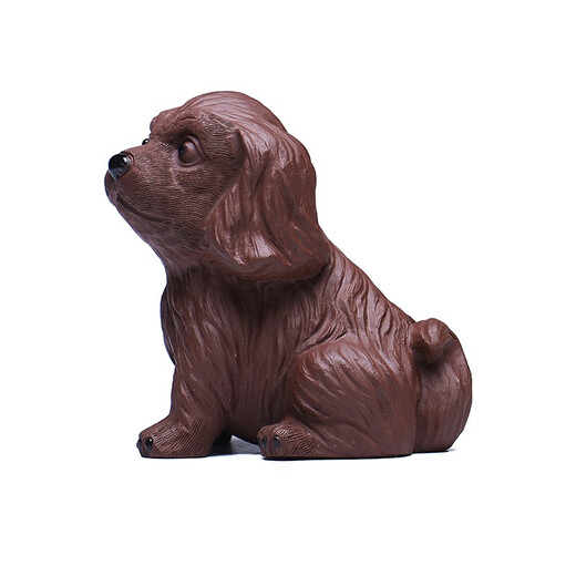 Yuehu Mingqing Yixing purple sand tea pet cute dog ornaments handmade can raise tea tray accessories tea play hair pulling and wealth making puppy