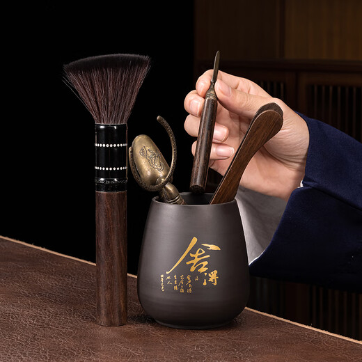 Zhengyang purple sand stone grinding automatic tea set household kung fu tea cup lazy tea maker rotating water decal complete set purple sand automatic (willing) six cups + tea ceremony