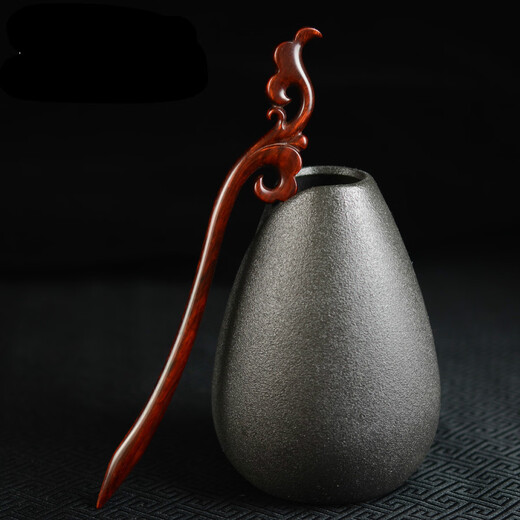 Meng Junchen small leaf rosewood hairpin women's hairpin Hanfu step shake hairpin retro style gift hairpin birthday Valentine's Day gift