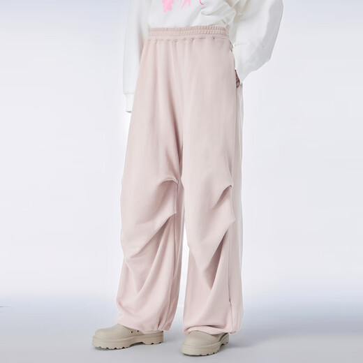 Jiangnan Buyi (JNBY) Frühlings- und Herbst-Frauen-Freizeithosen Baumwolle losen komfortabler Fallschirmjäger Squirt Weitbein Hose Pendeln 671/graues Pulver L.