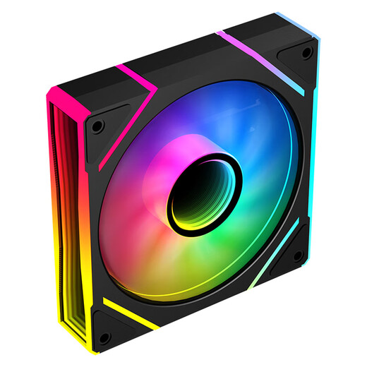 SAMA Realm V3 black reverse blade 12cm chassis fan ARGB infinite mirror light/5V3P divine light synchronization/small 4P-PWM speed regulation/hydraulic bearing/standard shock absorber