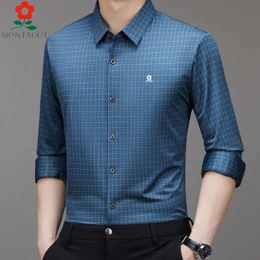 Camisa de manga larga de Mulberry Mulberry de Mengtejiao en otoño e invierno de mediana edad de mediana edad.