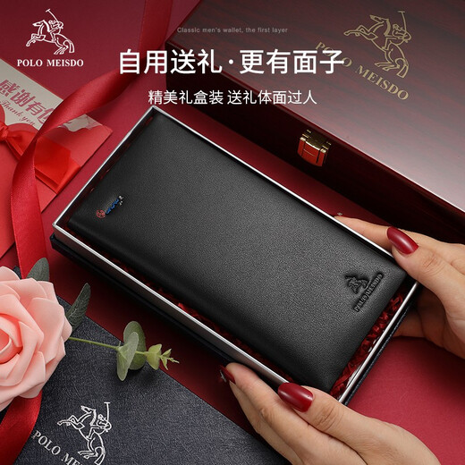 Paul Mesid Men's Wallet Men's Long Le cuir portefeuille Cow Hide Fashion Wallet Birthday Gift For Boyfriend Husbo