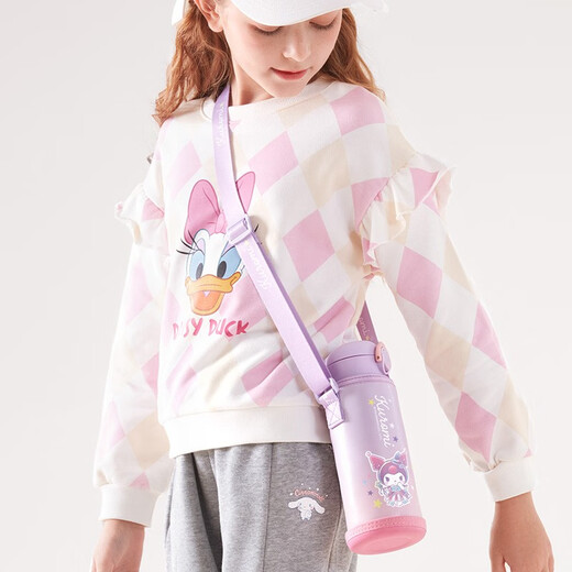 Hello Kitty库洛米儿童保温杯女孩上学幼儿园食品级316直饮水壶杯子 玉桂狗480ml  6629