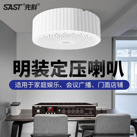 先科（SAST）明装吸顶音响喇叭套装 有线壁挂墙式吊顶天花无线蓝牙功放家庭背景音乐店铺商场广播音箱