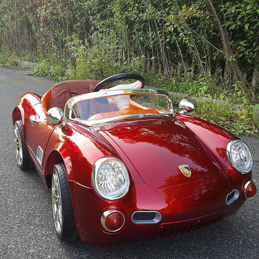 Haoerjia children's toy car can sit on four-wheeled electric car for men and women first birthday gift for children baby remote control car special edition paint burgundy