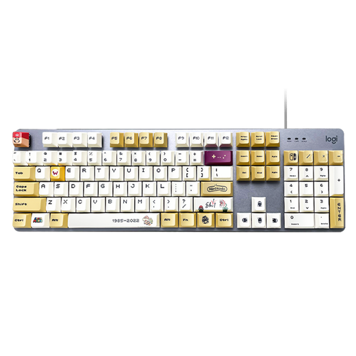 罗技（Logitech） K845机械键盘 有线游戏键盘 办公键盘104键水管工DIY键帽电竞吃鸡节日礼物 K845青轴-水管工正派