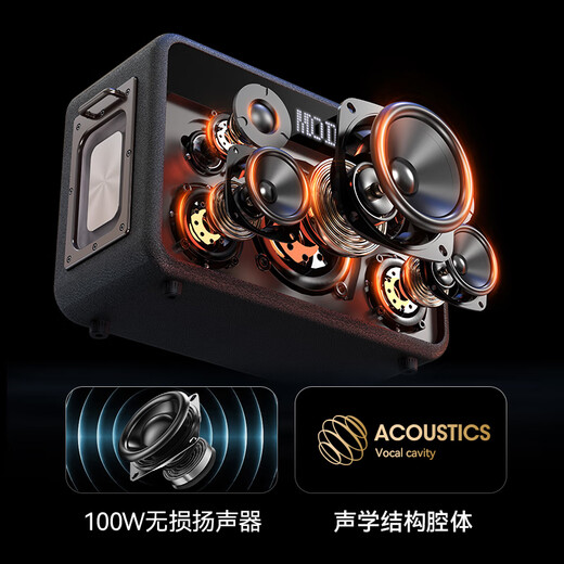 山水（SANSUI）便携式手提音箱广场舞音响音箱带KTV无线话筒小型直播k歌音响移动户外大功率声卡卡拉OK G13【歌词同步+一键消音】