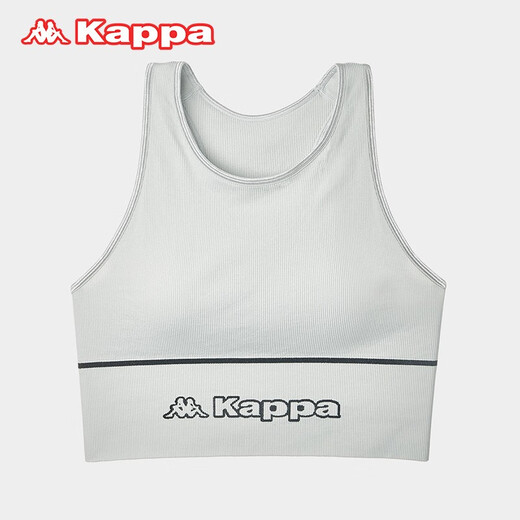 KAPPA卡帕女士打底背心新款时尚运动风休闲内搭外出背心修身显瘦背心女 浅灰 M
