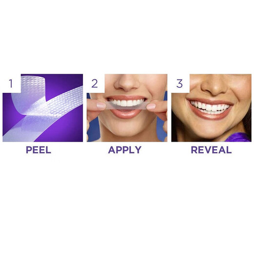 Crest Hong Kong version imported Crest teeth stickers shine white 28 pieces of teeth yellow tea stains 3d bright white gentle glue whitening teeth 14 pairs (28 pieces)