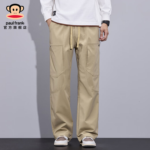 Big Mouth Monkey (Paul Frank) Native An Yesk Veste de bataille Trendy Brand Working Pants Men's Automne Loose Sports Pantalon Pantalon Pantalon polyvalent Men Pantalon long Pantalon 9885H Khaki [Authentique officiel] M [suggéré 85-100jin [Jin est égal à 0,5 kg]]]
