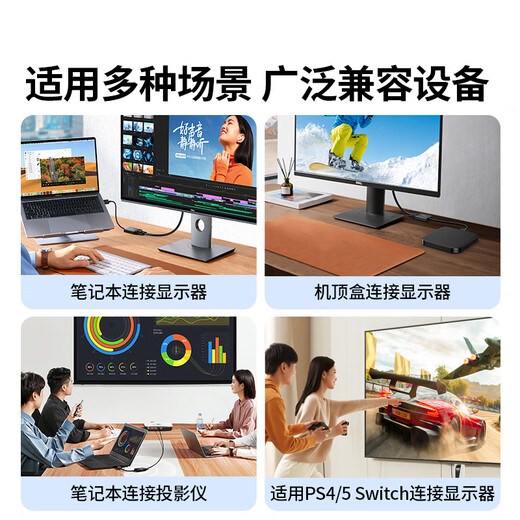 Green Connect HDMI au convertisseur VGA Adaptateur vidéo HD avec port d'alimentation audio port de bureau de bureau
