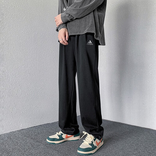 
Adidas (adidas) pants men's pants 2025 summer men's casual trousers plus velvet warm trousers jogging sports pants men GK9273/knit straight M