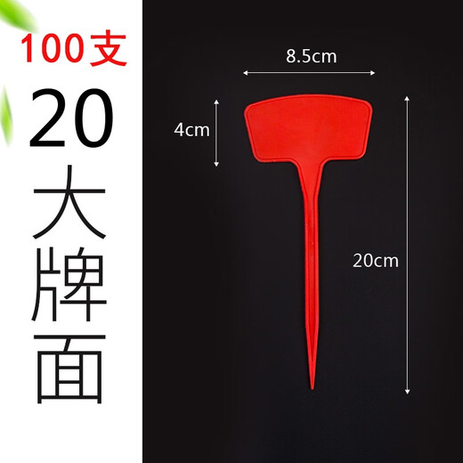 Yong Huan Noodle Gardening Ground Sign Writing Plant Label Experimental Plug Ground Sign Succulent Label Signage Ground Plug Sign 100 Small Noodles 20cm Red