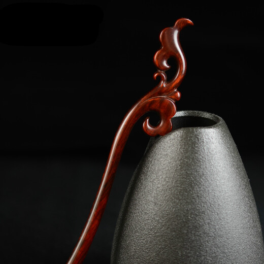 Meng Junchen small leaf rosewood hairpin women's hairpin Hanfu step shake hairpin retro style gift hairpin birthday Valentine's Day gift