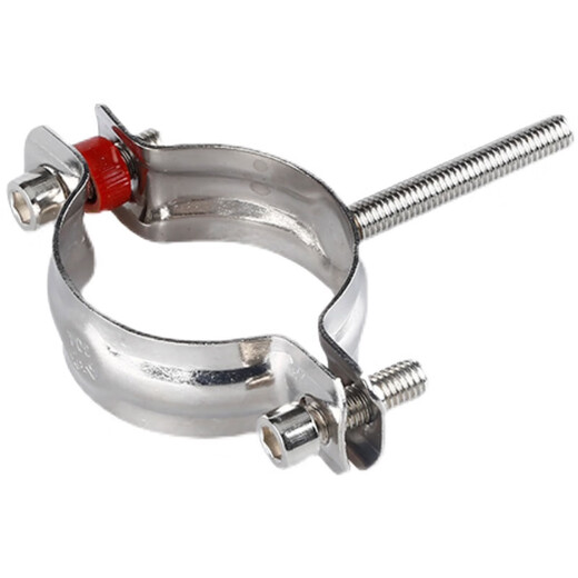 Lihaitun 304 stainless steel buckle pipe bracket threaded rod fixed pipe clamp hoop gas pipe water pipe clamp PVC clamp 219 with M8 screw length 50MM