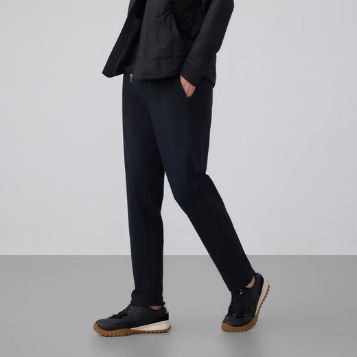 Rapido velvet free-fitting pants for autumn and winter couples warm anti-static sports trousers CN4921L90 black men's style comfortable and loose fit L 175/80A men's style