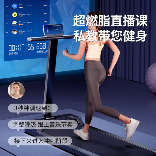 ANTEPOP Treadmill Home Use Smart Electric Small Folding Walking Machine Indoor Sports Weight Loss Fitness Equipment Black 12-level Adjustment Sports Edition