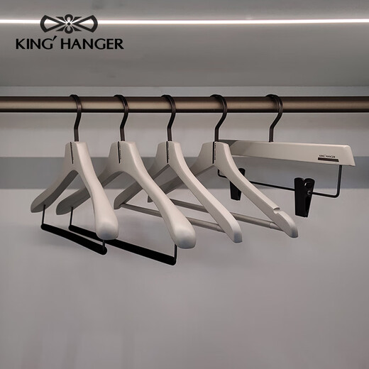 Golden bow tie method, Sami gray solid wood wooden hangers near Gaoji, wardrobe and cloakroom, 7 meters platinum, high-quality women's shirt hangers, 10 pieces, fast delivery