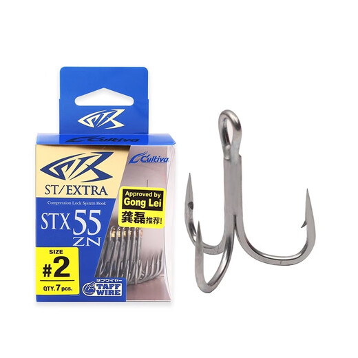 OWNER欧纳STX-55ZN三本钩12352加强锋利防锈倒刺淡海水鱼钓 三本钩 1/0 其他