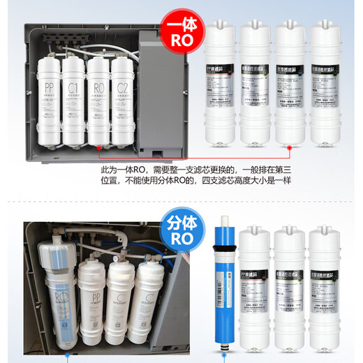 Das M6-Filterelement des Minea-Wasserreins ist für den Allgemeinen des MRC1795A-75G MRC1592A MRC1695A Pure Integrated Ro (Vollsatz von 4 Teilen) PP+C1+RO+C2 geeignet