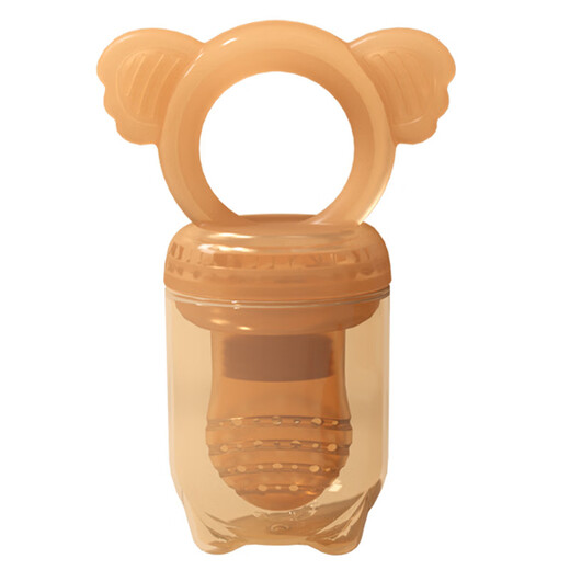 CLCEY baby bite music children's food grade silicone eating fruit feeding supplement fruit and vegetable pacifier supplies koala bite music small + large mesh bag + anti-drop chain