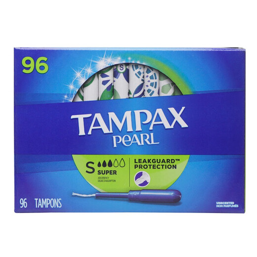 丹碧丝（TAMPAX）加拿大丹碧丝TAMPAX棉条导管式无感内置棉棒卫生姨妈巾置入式 2盒无荧光SUPER型号96支