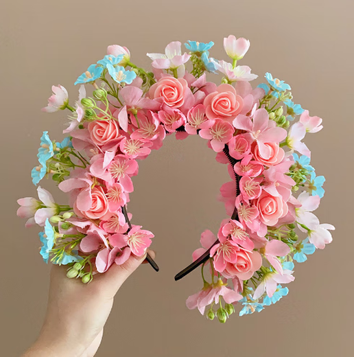 2025 Nouveau Super Xian Meisen Series Lively Flower Bandband Couronne de mariage Original Bride Headress ACCESSOIRES DE COUVREURS ORIGINAL COURS