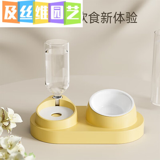 Congteng Cat Bowl Double Bowl Stainless Steel Dog Bowl Pet Cat Food Basin Automatic Drinker Water Bowl Feeder Ceramic Supplies Stainless Steel Style Haze Gray Blue