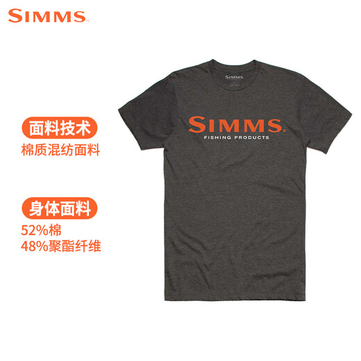 
SIMMS new short-sleeved T-shirt spring and summer breathable and comfortable boys' fashion Luya outdoor fishing suit soft and comfortable quick-drying PG-12803 short-sleeved-dark blue S
