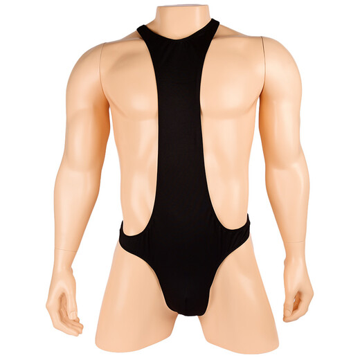 Ye Zimei sexy underwear men's one-piece underwear men's black thong sexy camisole one-piece vest black one size