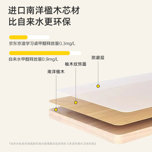 JD.com Kinderstudienschreibtisch, Computerschreibtisch, Kinderschreibtisch, Schreibtisch [importiertes Massivholz, hingebungsbarer Schreibtisch] 1M