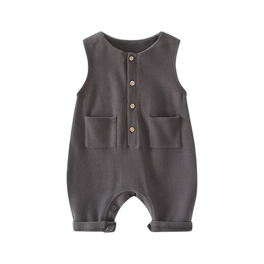 Hadouer baby pants spring and autumn baby overalls sweatpants large PP pants boys and girls autumn and winter cotton pants casual pants 1 year old spring and autumn thin dark gray 80