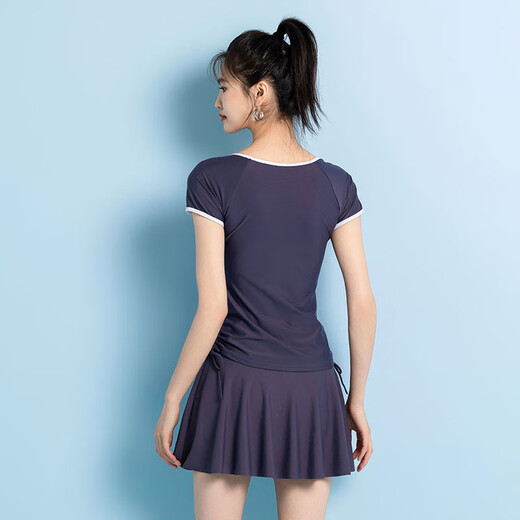 Yalu XL 300Jin Jin is equal to 0.5kg. Women's split swimsuit 2025 new fat mm feeling slimming belly cover conservative swimsuit summer gray pink top + skirt. Comes with waterproof bag. Medium 6XL recommended 200-230Jin Jin is equal to 0.5kg.