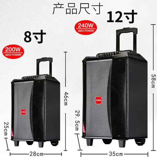 Wanlida audio outdoor home singing square dance bluetooth high power outdoor karaoke dancing high volume speaker home 9028B wireless U segment microphone pull rod audio Shenwu ll generation 12 inch-original U segment microphone 2