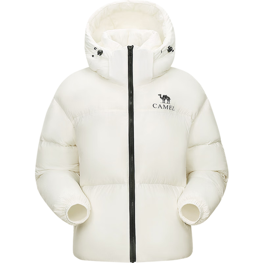 Camel 660 High-Coat-Down-Jacke für Frauen kurz verdickte winddichte Kapuze-Brot-Down-Jacke für Frauen 724ca6b601, Schnee Lotus Weiß, Frauen M.