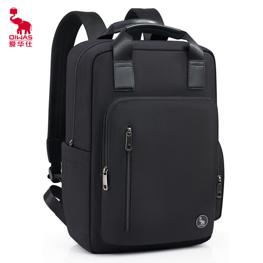 Avas [gleicher Stil im Einkaufszentrum] High-End-Business-Rucksack für Männer für Pendeln und ungezwungene 15,6-Zoll-Computer-Taschen-Schulbag Schwarz