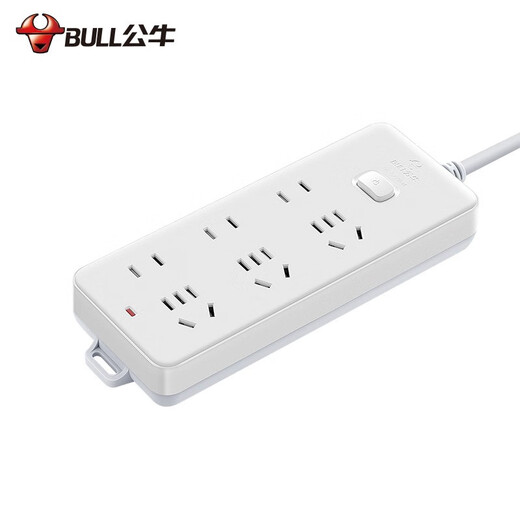 Bull (BULL) socket 1.8 meters 3-position strip 3-switch master control plug-in strip wiring board wiring board drag strip skewer socket Taurus plug-in board with wire socket board 3-position master control total length 1.8 meters GN-402