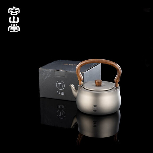 
Rongshantang pure titanium kettle teapot outdoor teapot large capacity teapot cooking stove electric pot health pot Pure titanium kettle-Xuanwu pot 1050ml