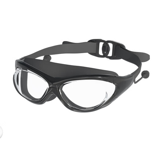 Jiehu swimming goggles myopia high definition anti-fog swimming goggles diving waterproof men and women adult flat goggles