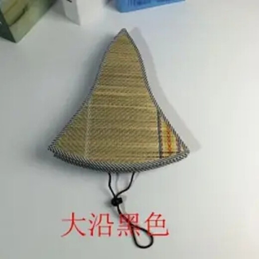 Senluo Mutong Hainan large-brimmed straw hat farmers straw hat foldable men's fishing straw hat breathable business trip construction site straw hat blue edge M (56-58cm)