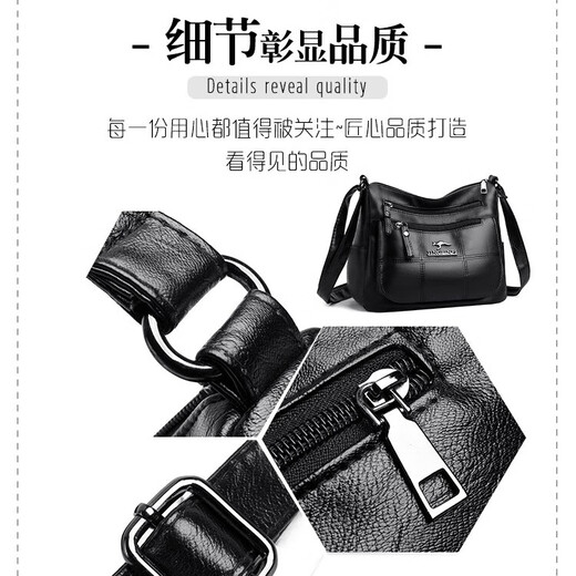 Women's bag new business shoulder bag lightweight nylon cloth women's casual travel bag simple large capacity crossbody bag trendy black/