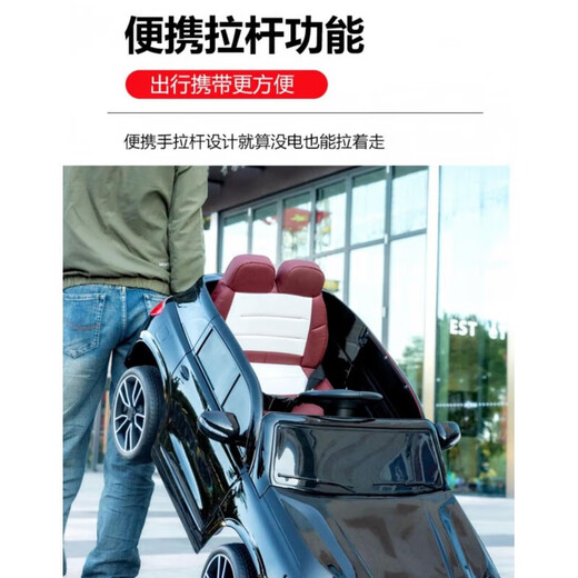 WORK BABY BMW's new children's electric car four-wheel drive can sit in an adult car, boy baby toy, child remote control off-road vehicle x8 painted red + dual drive + remote control + leather seat, electric drive